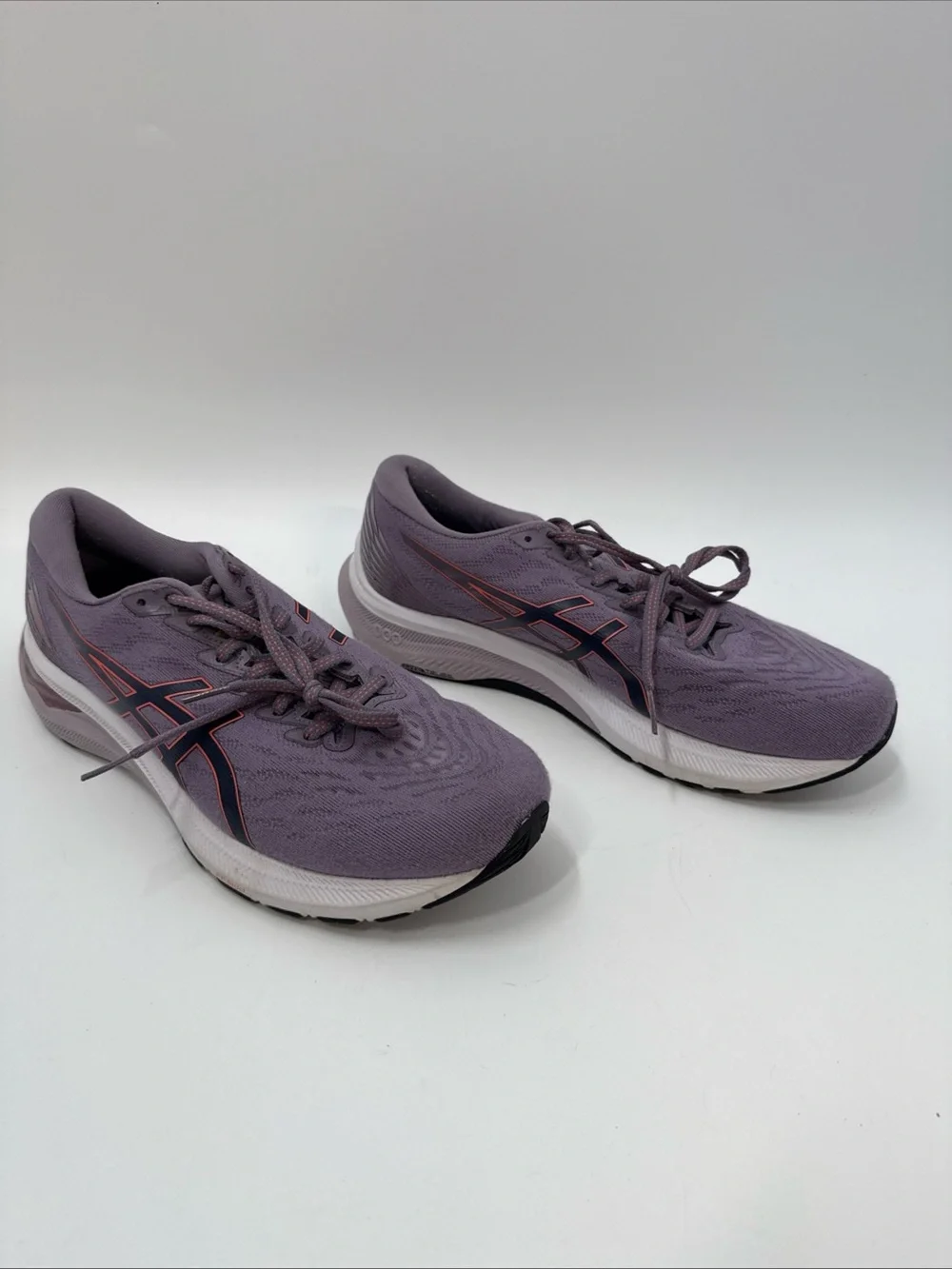 ASICS Lavender Athletic Running Shoes with Pink Accents